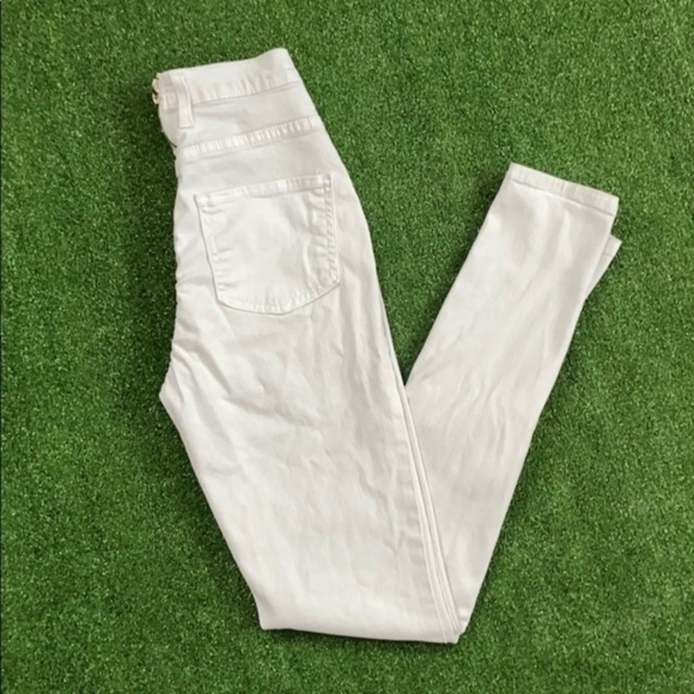 Fashion Nova White Zipper Pants